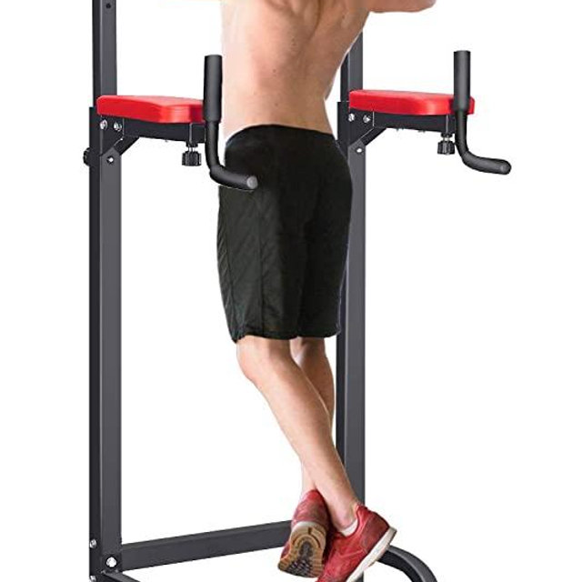 RELIFE REBUILD YOUR LIFE Power Tower Pull Up Dip Station for Home Gym Adjustable Height Strength Training Workout Equipment