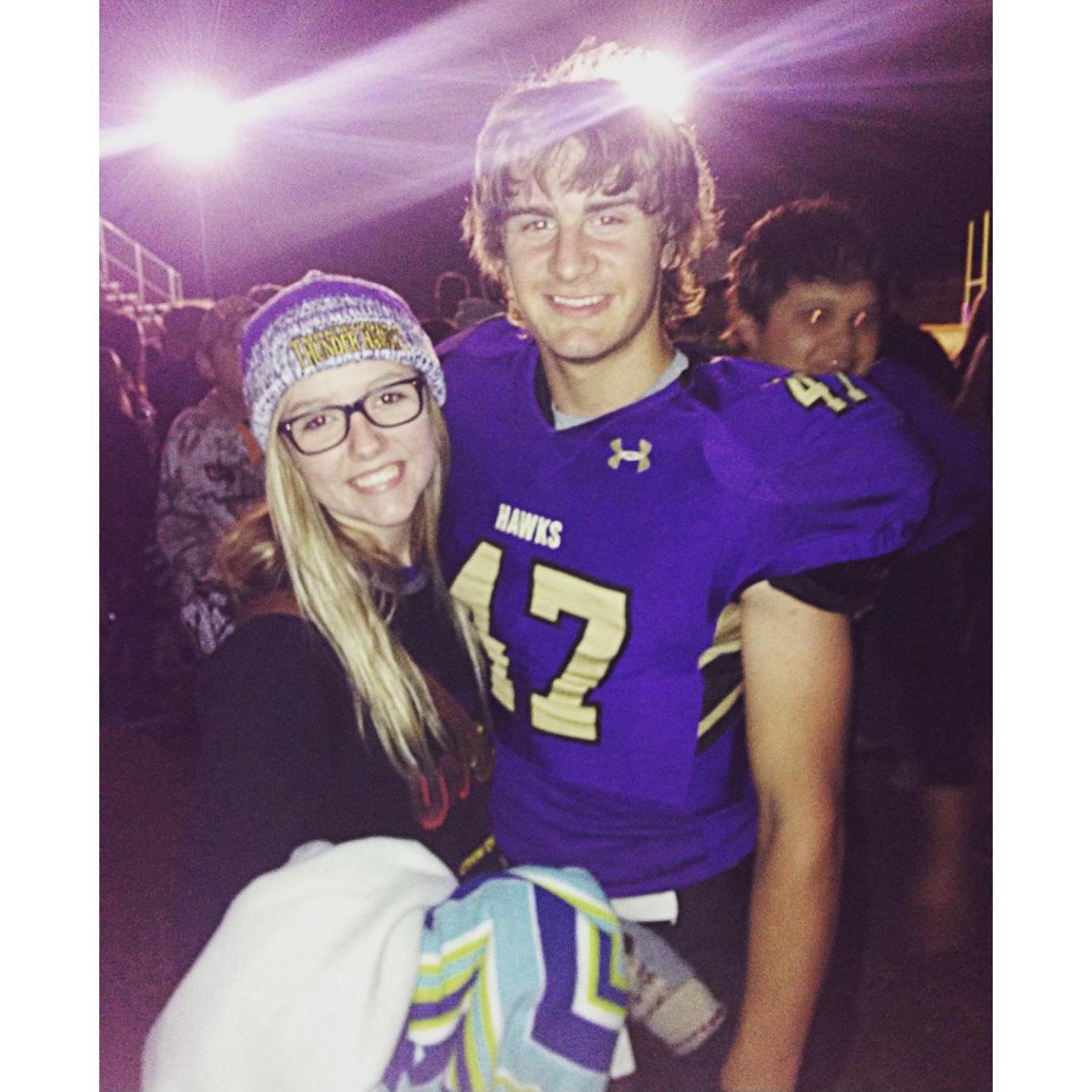 Our second picture that my dad took after we were officially dating