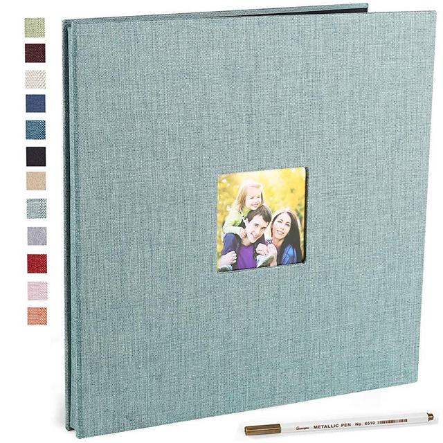 Vienrose Photo Album Self Adhesive 3x5 4x6 5x7 8.5x11 Magnetic Scrapbook Album DIY Length 11 x Width 10.8 (Inches) with A Metallic Pen