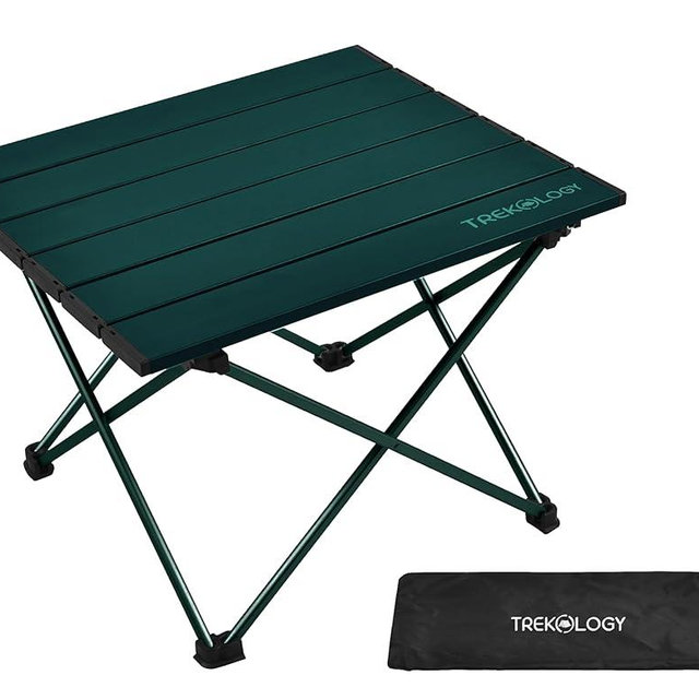 TREKOLOGY TALU Portable Folding Beach Table - Lightweight Travel Camp Table | Small Camping Table for Outdoor Adventures | Foldable, Compact, and Sturdy - Perfect for Camping, Picnic, Beach Trips