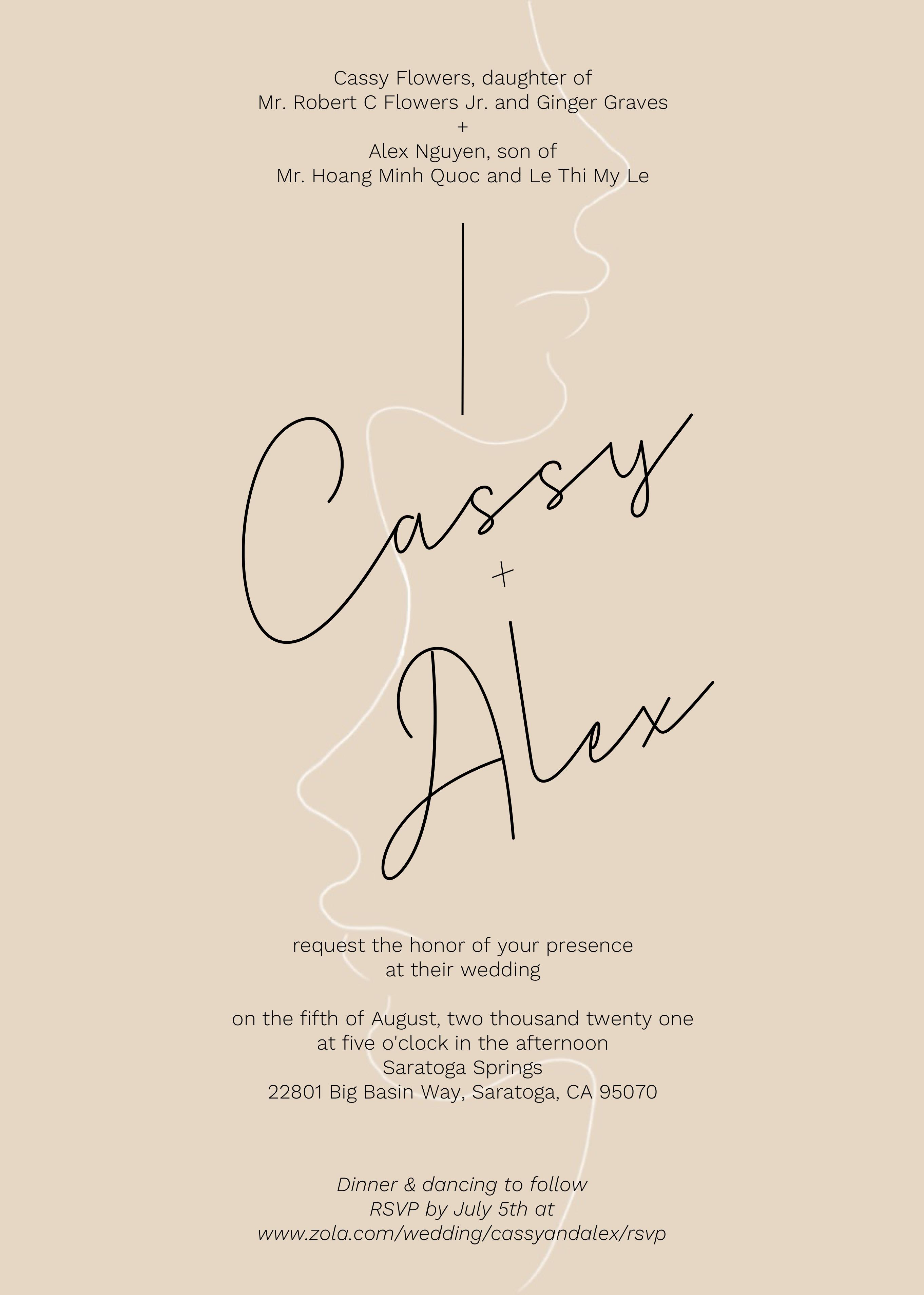 The Wedding Website of Cassy Flowers and Alex Nguyen