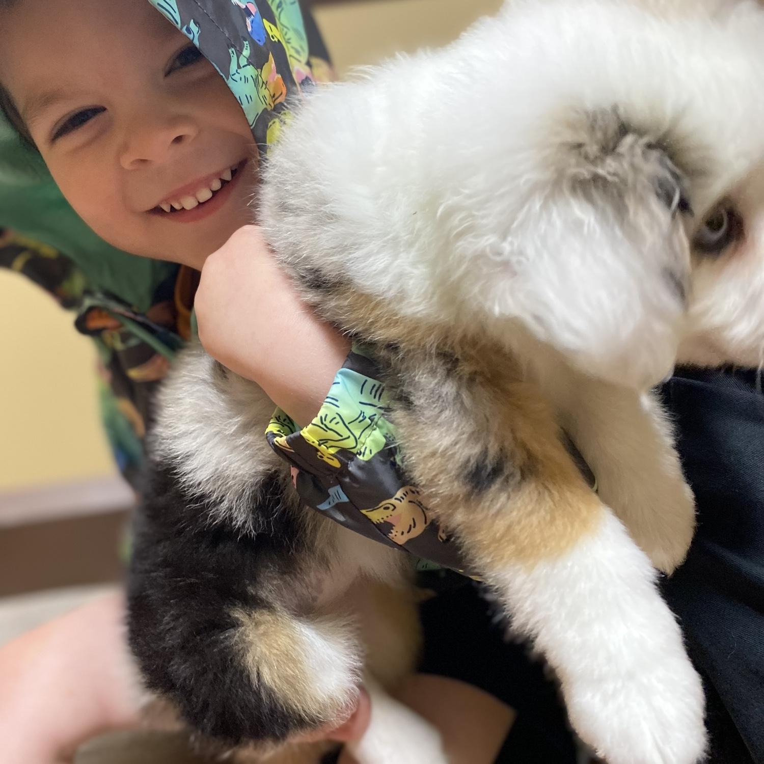 We first expanded our family by adding Cookie and this is the first time Mason held her. We knew we couldn’t leave without her after this moment.