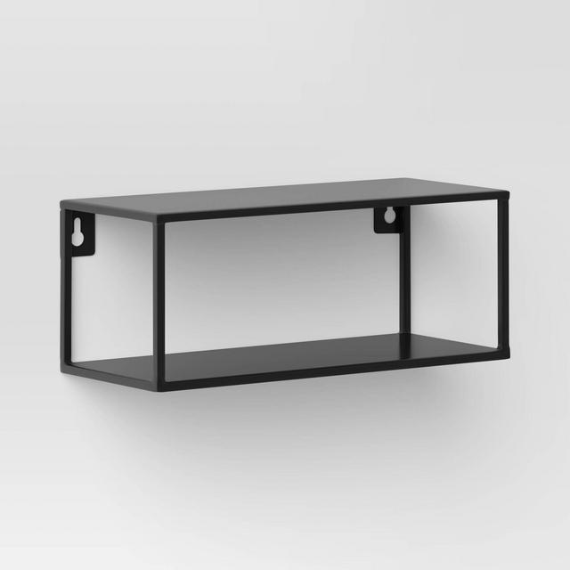 12" Metal Double Wall Shelf Black - Project 62™