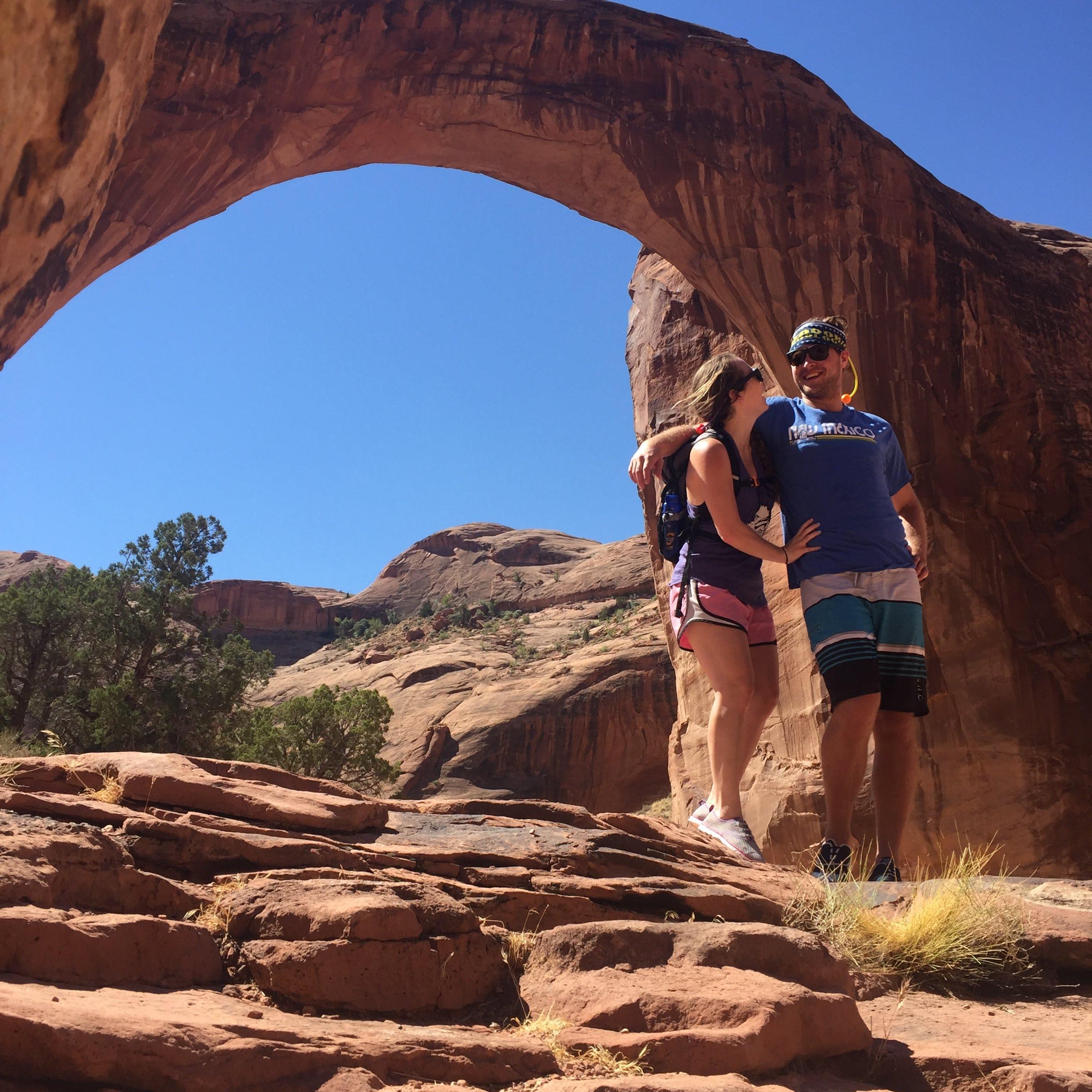 Our first trip to Lake Powell together! At Rainbow Bridge.