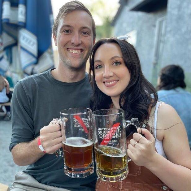 Oktoberfest at Wurstkuche, pre Eric absolutely boofing it off an electric scooter and shattering this here stein. RIP