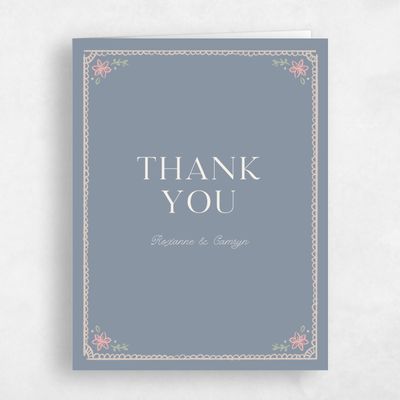 Perwinkle Gray, Grey Wedding Thank You - Maglorie Portrait