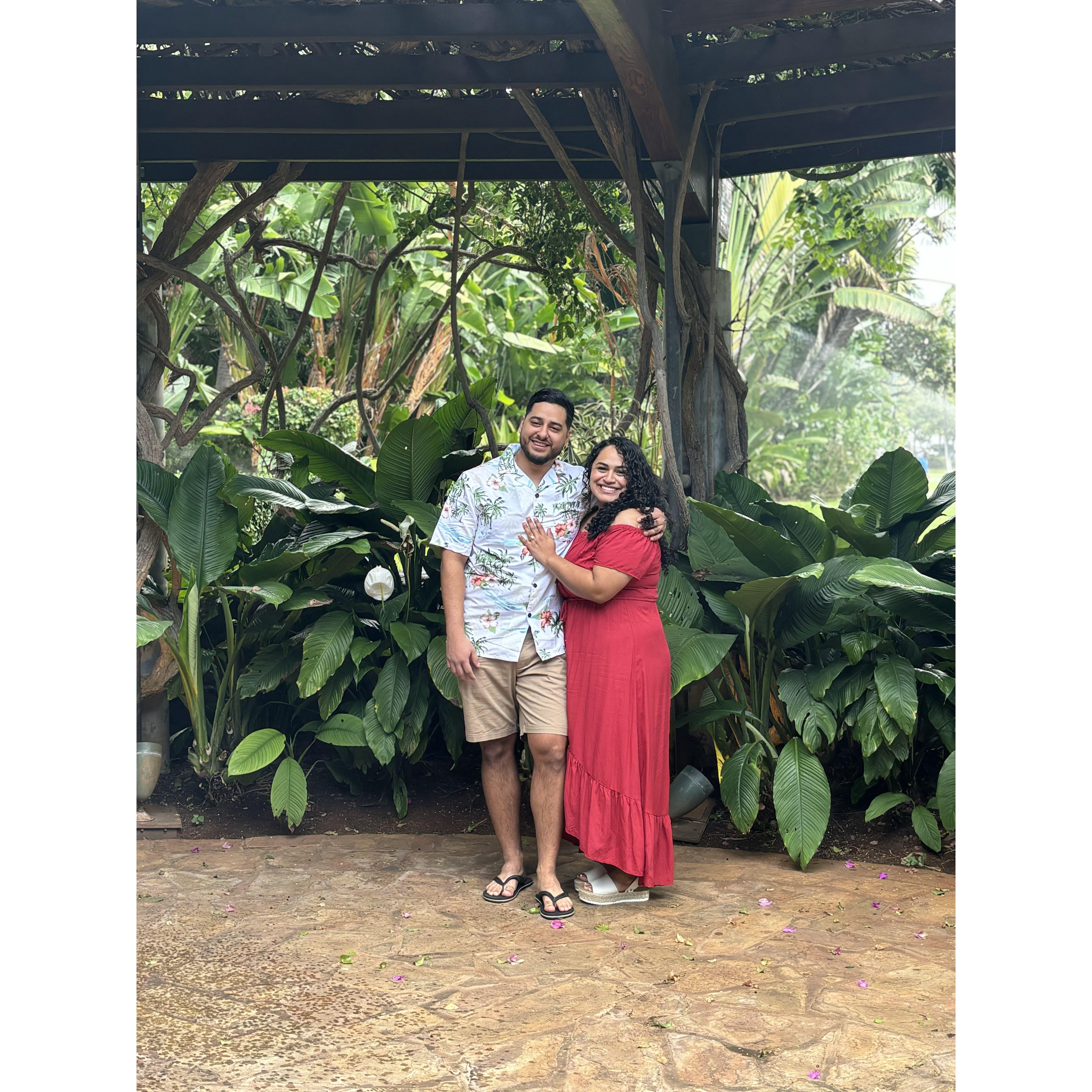 One of our first pictures as a newly engaged couple.