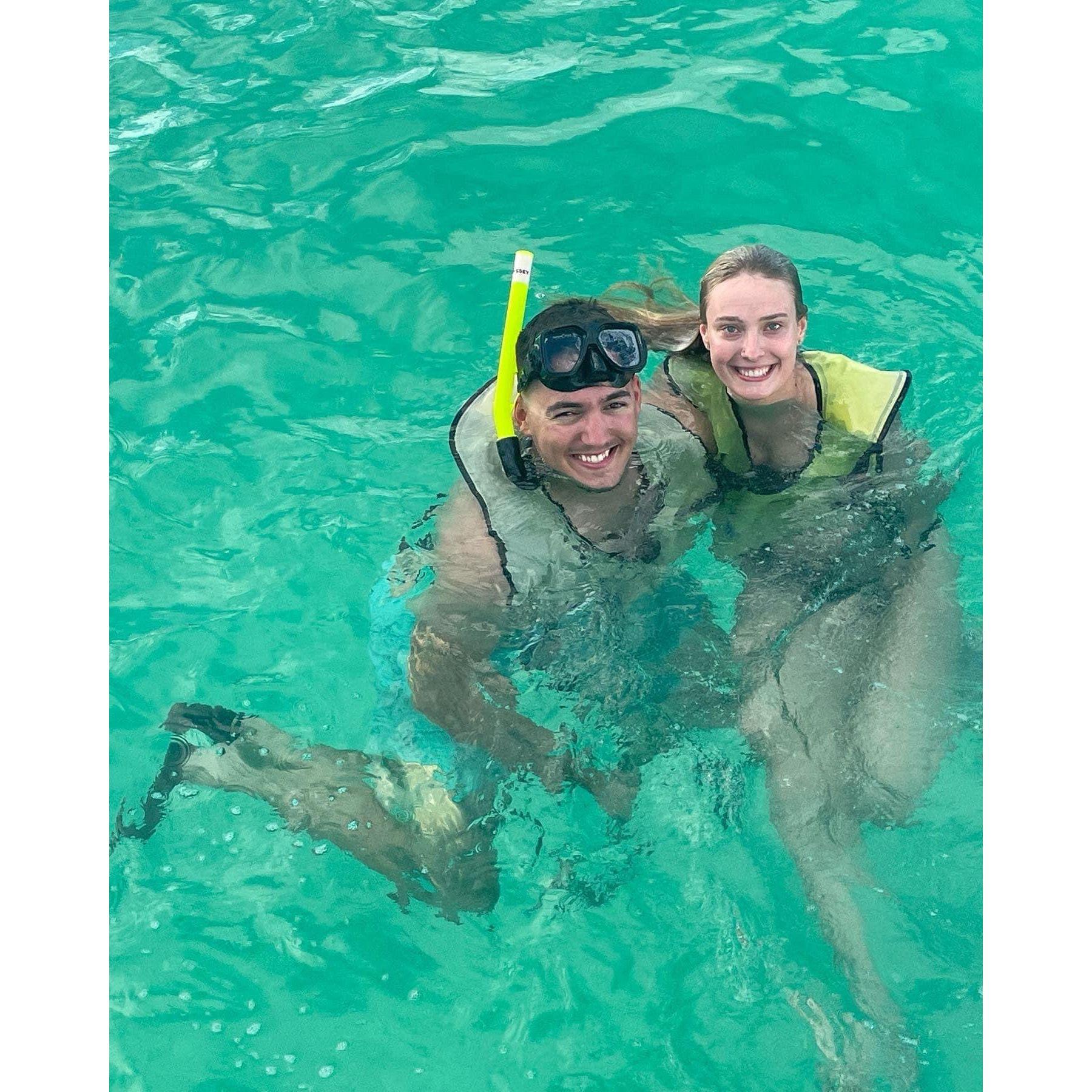 A diving trip the couple took in Key West right after they got engaged