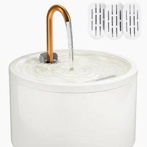 EOX Ceramic with Copper Faucet Dog & Cat Water Fountain