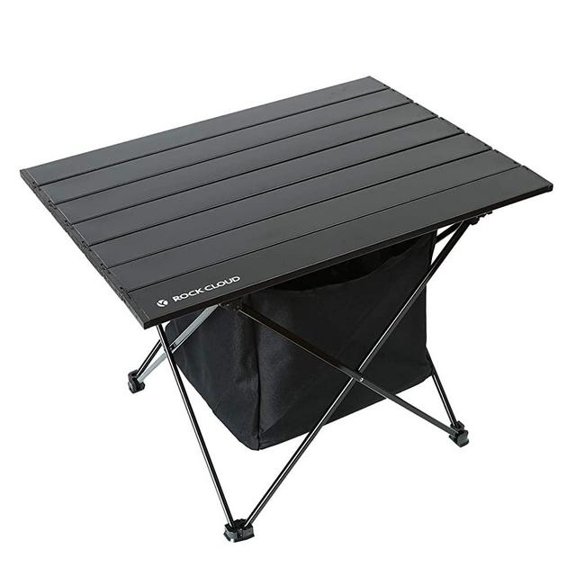 Rock Cloud Portable Camping Table Ultralight Aluminum Camp Table with Storage Bag Folding Beach Table for Camping Hiking Backpacking Outdoor Picnic, Size M