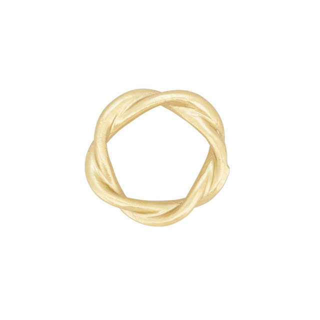 Saro Lifestyle Twisted Resin Napkin Ring , Gold, 2"