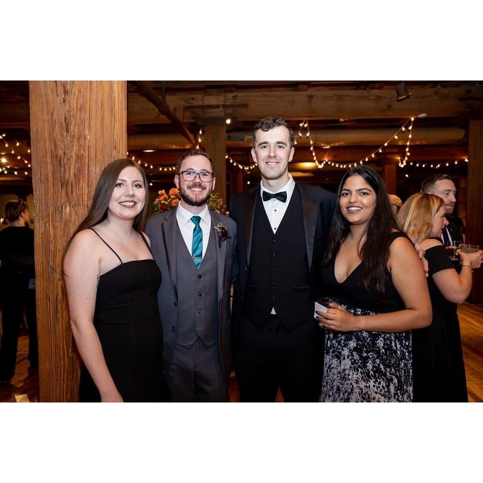 With Marc's friends Corey and Monica at Danny and Leah's wedding!