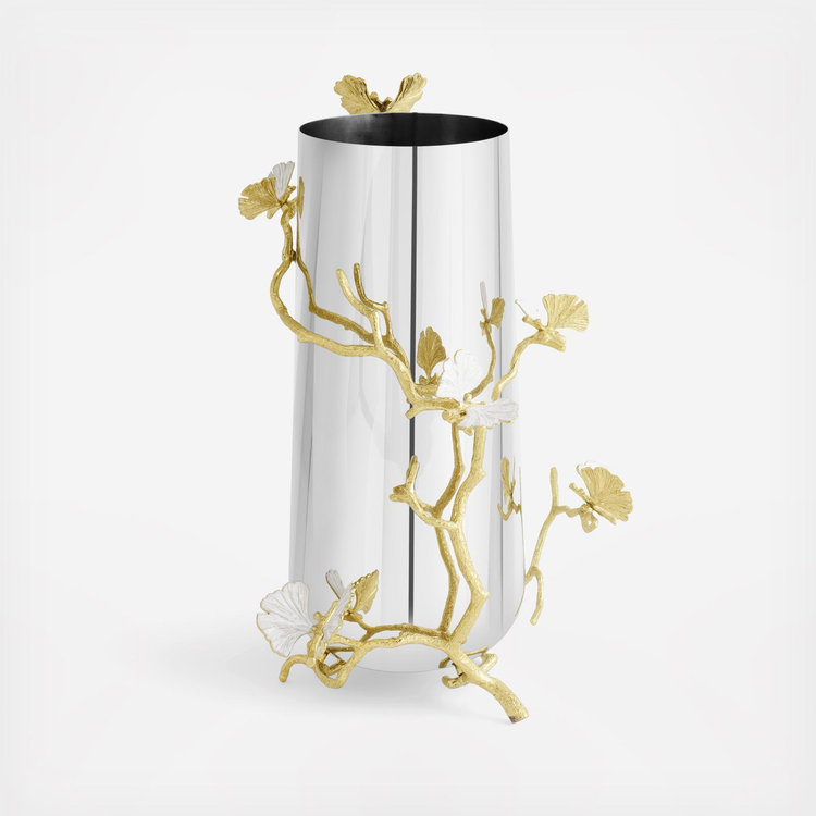 Michael Aram, Butterfly Ginkgo Gold Large Vase | Zola