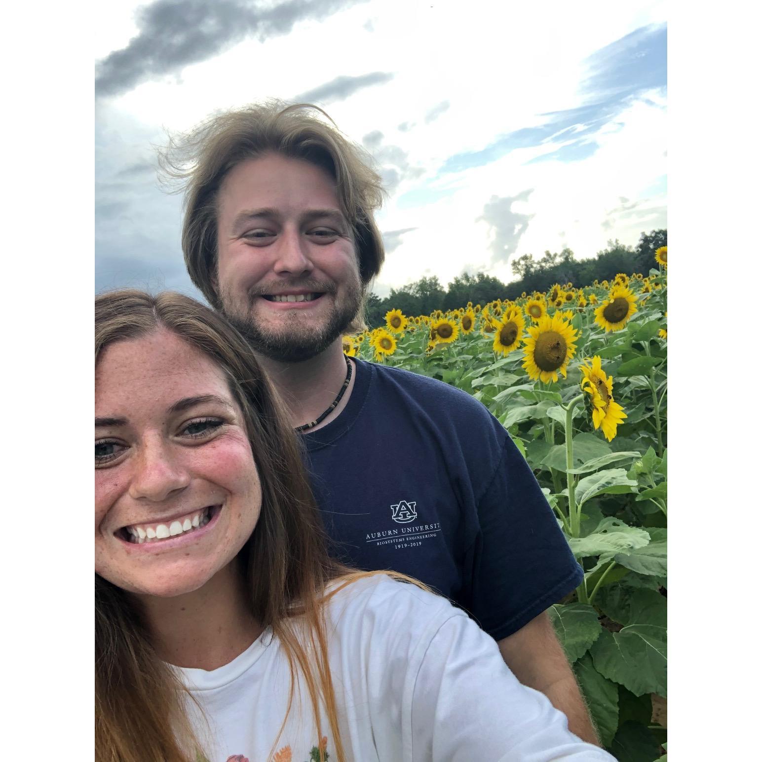 This is the first picture we ever took together! Tel took me on a date to a sunflower field!