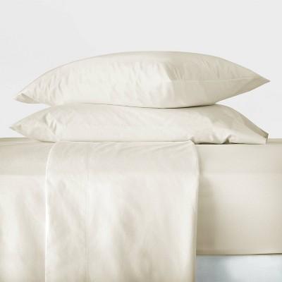 Washed Supima Percale Solid Sheet Set - Casaluna™ (Natural)