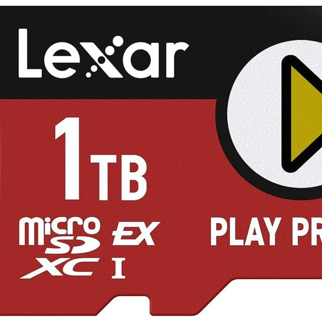 Lexar 1TB Play PRO microSD Express Card, UHS-I, C10, U3, V30, Full HD, 4K, Up to 900/600 MB/s Memory Card, Nintendo-Switch 2, ASUS ROG Ally, Steam Deck (LMSXPS0001T-BNNNU)