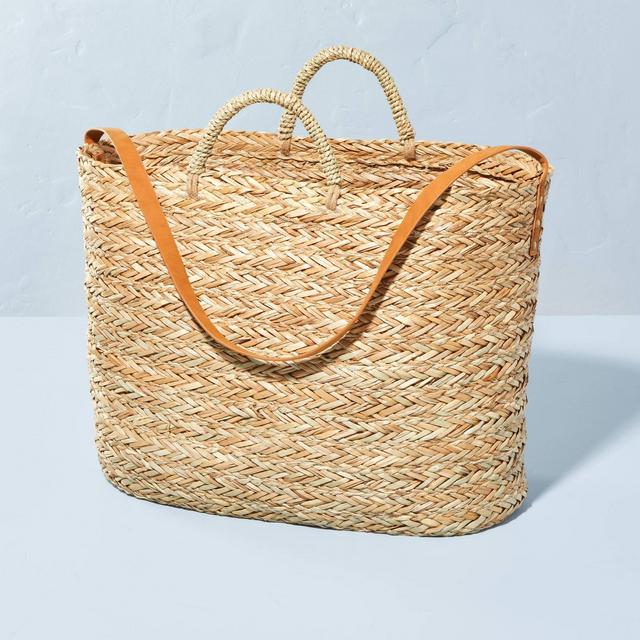 Natural Grass Woven Picnic Tote - Hearth & Hand™ with Magnolia