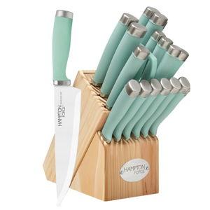 Hampton Forge Pistachio - 17 Piece Knife Block Set