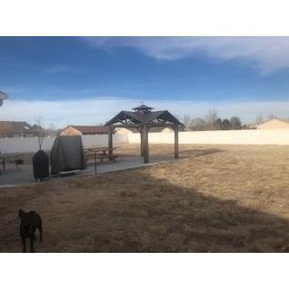 Here is our new backyard! Checkout the drawing of our plans for renovations!