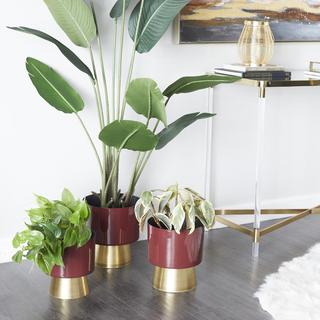 3-Piece Golden Raised Planter Set