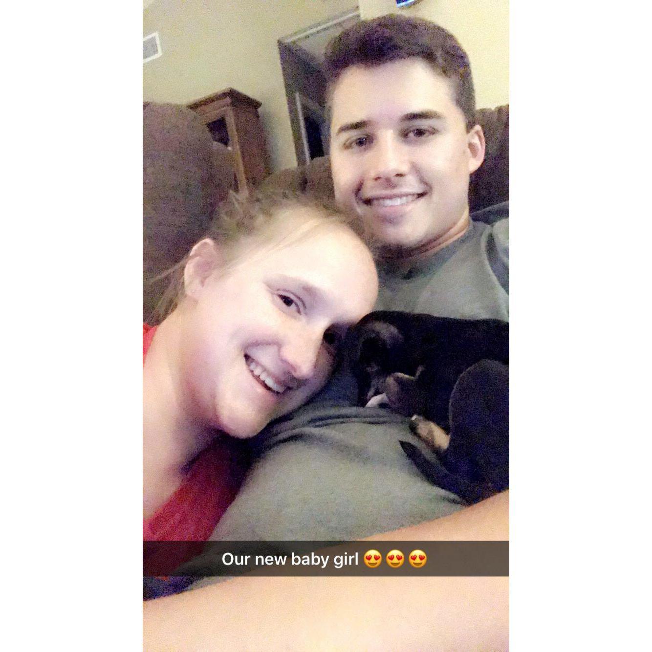 The first night we got Sweet Pea!