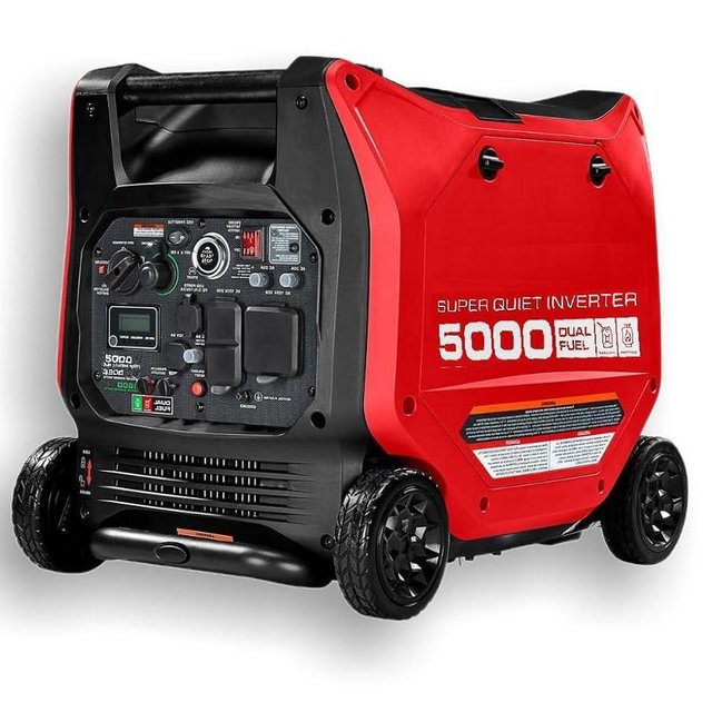 Fits PREDATOR 5000 Watt Dual-Fuel SUPER QUIET Inverter Generator with Remote Start & CO SECURE - Dual-fuel Capability to Run on Gasoline or Propane - Ideal for RVs, Home Backup, and More!