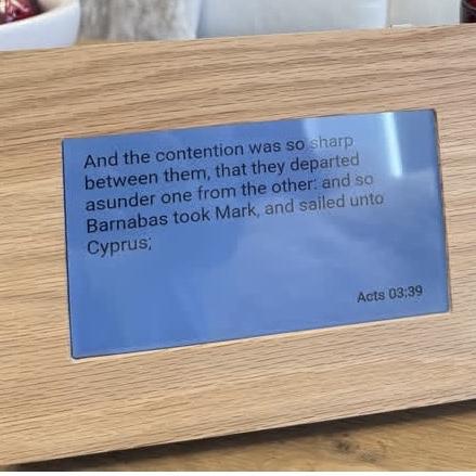 The Original Bible Clock -Oak