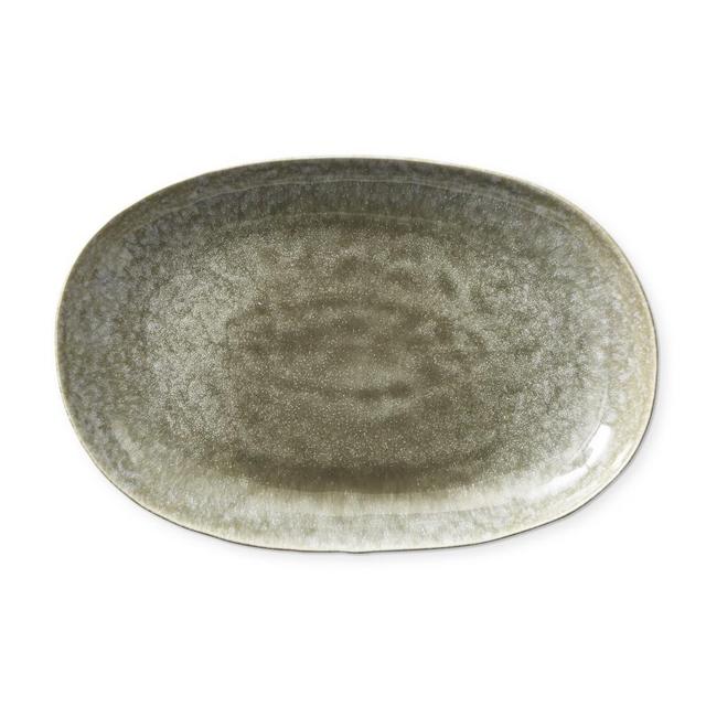 Reactive Glaze Serving Platter, Grey
