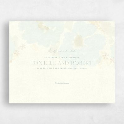 Blue Landscape Wedding Save the Date - Elidure Landscape
