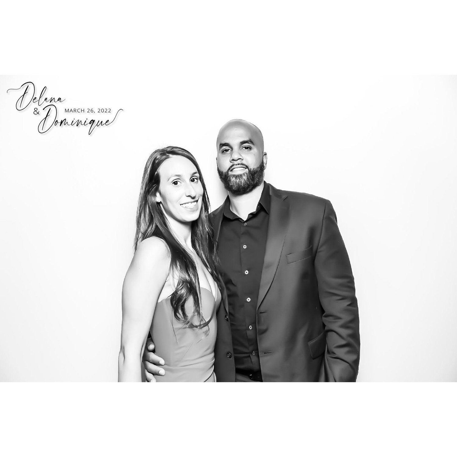 Us at our friends Dom and Delana's Wedding