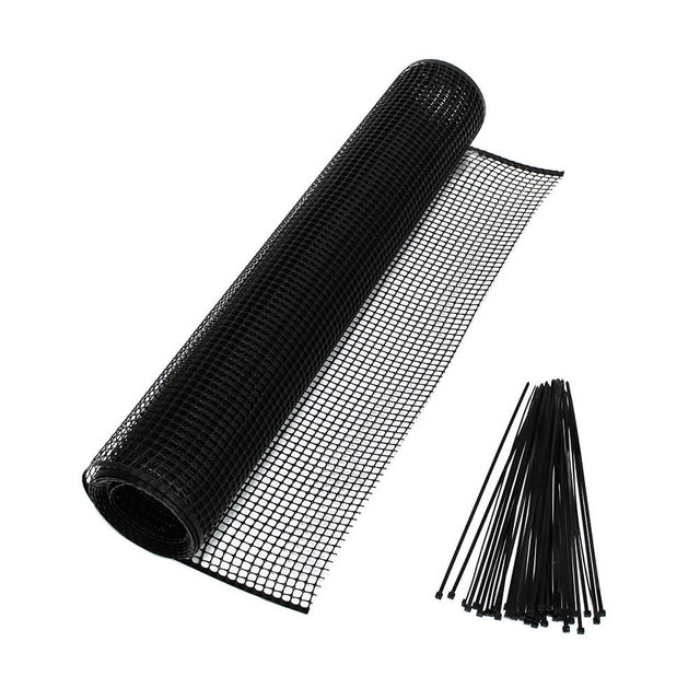 Cardinal Gates DSHD15 Heavy-Duty Outdoor Deck Netting - Plastic Balcony Netting for Pets & Kids - 15 Feet Long by 3 Feet Tall - Made in The USA - Black