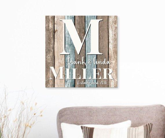 Rustic Personalized Family Name Sign Pallet Wood Monogram Wood 16x16