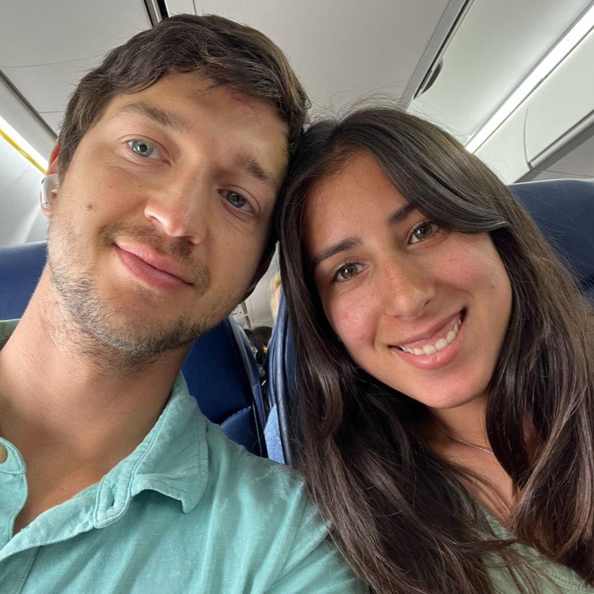 On our way to Rome and our engagement!