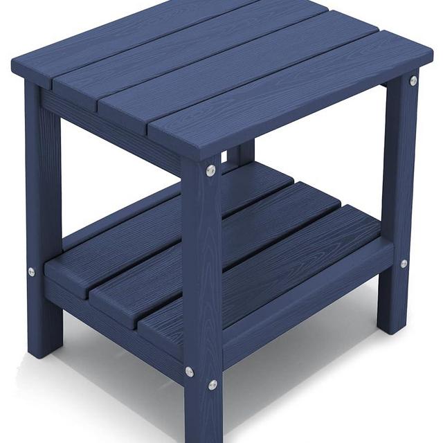 KINGYES Double Side Table, Adirondack End Table- Navy