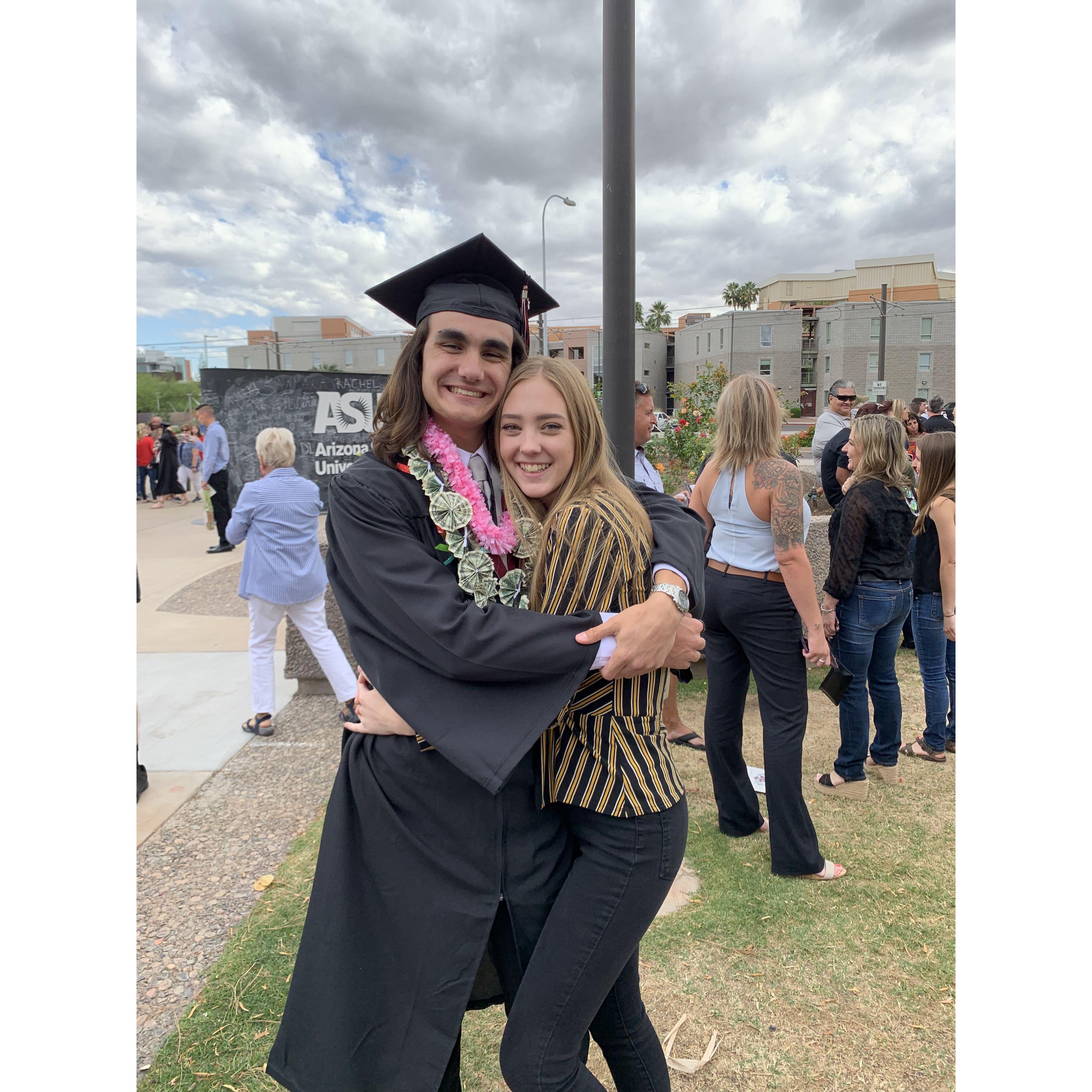 We graduated high school from Dessert Ridge high school and Arete Prep.