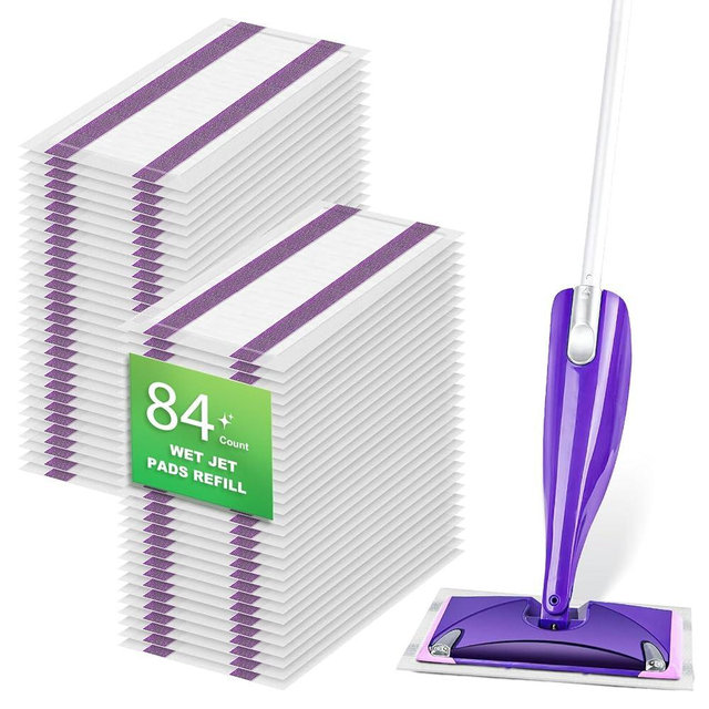 Chyodi 84 Pack for Swiffer Wet Jet Pads Compatible with Swiffer Wet Jet Mop, for Swiffer Wet Pads Refill, for Floor Cleaning, Unscented