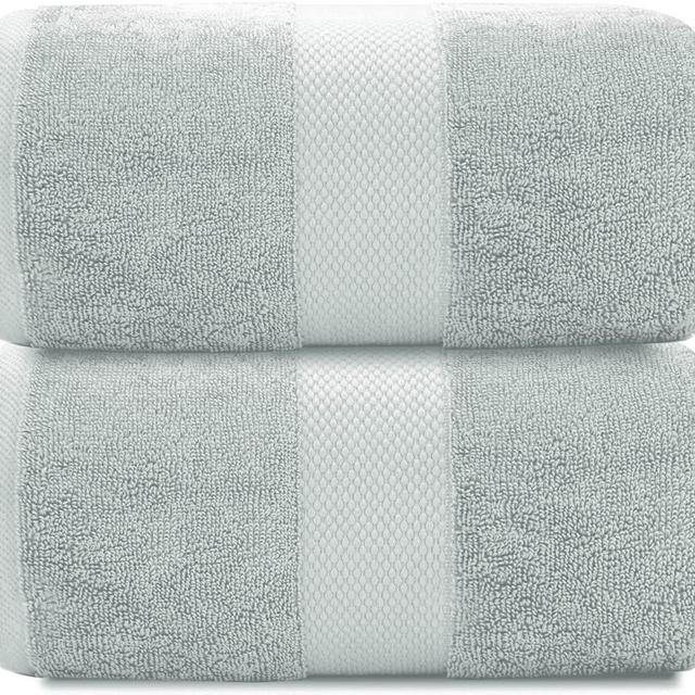 Bath Sheet Extra Large 2 Pack, Silver