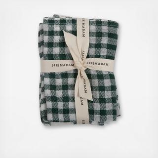 Plaid Found Dish Cloth, Set of 4