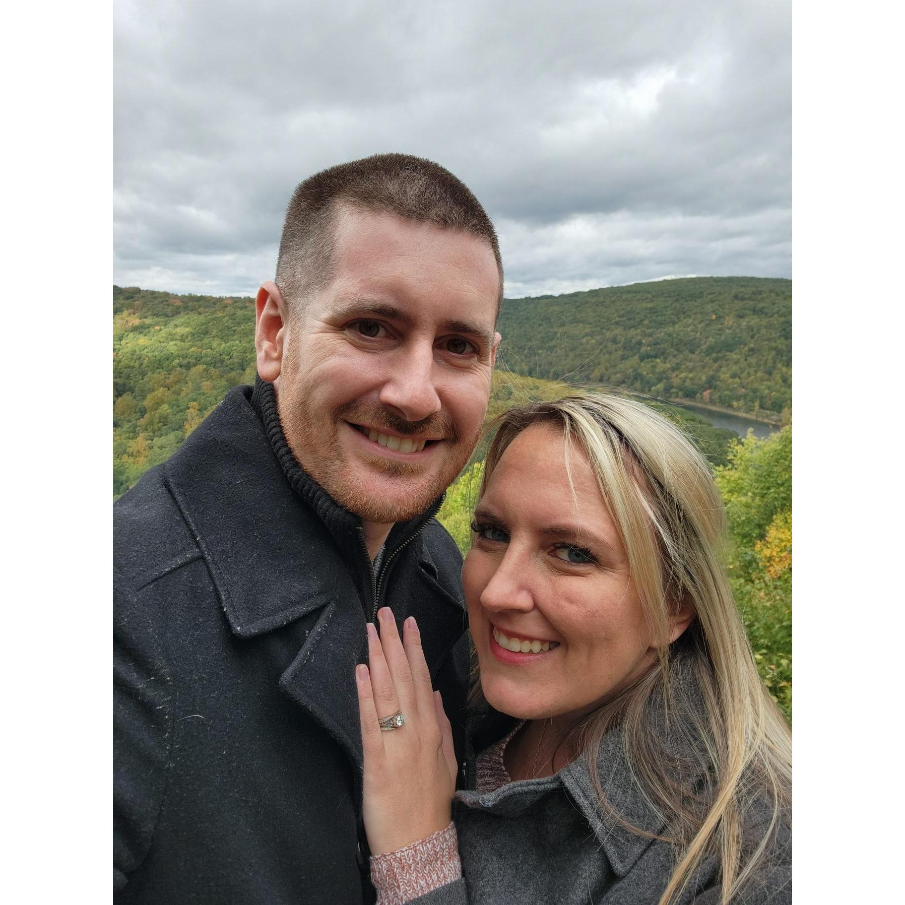 What Tiff didn't know was that Daren was planning to propose at the overlook that day - of course, she said yes! :)
