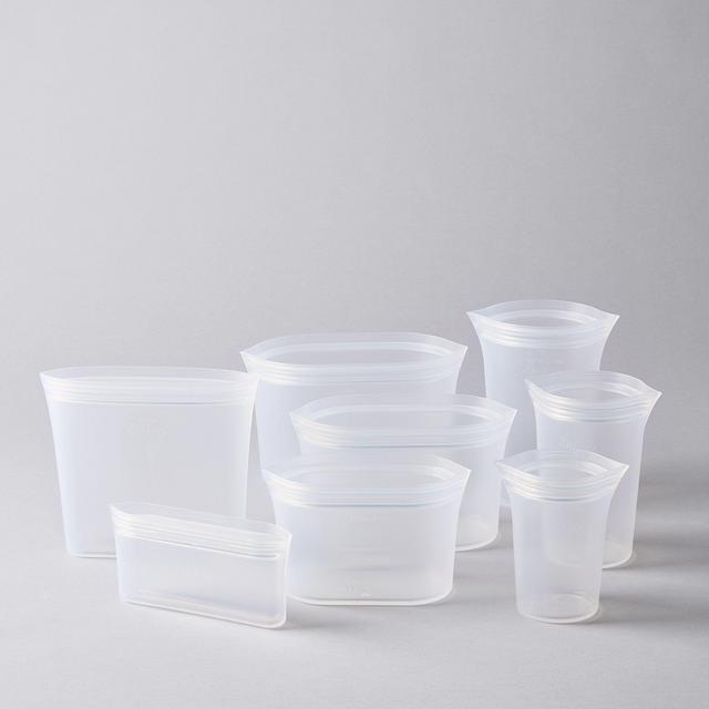 Zip Top Reusable Silicone Store & Serve Sets - Bags set of 2