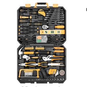 DEKOPRO 228 Piece Socket Wrench Auto Repair Tool Combination Package Mixed Tool Set Hand Tool Kit with Plastic Toolbox Storage Case
