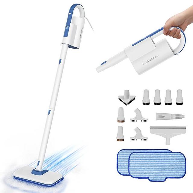 M Mistsince Steam Mops for Floor Cleaning-Handheld Steam Cleaner with Storage Bag for Furniture Couch, 3 Steam Levels Hardwood Laminate Tile Floor Steamer with 2 Reusable Pads, NV602