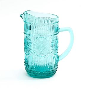The Pioneer Woman Adeline 1.59-Liter Glass Pitcher, Turquoise