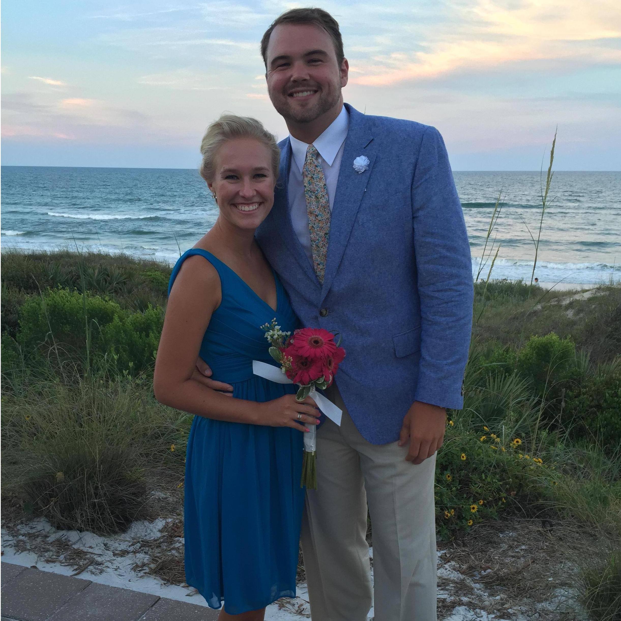 Attending Claudia's cousins, Lauren and Felipe's wedding in June 2015