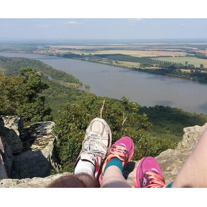 This is from Katie's very first trip to Arkansas, when she and Dylan finally met in person. Dylan took her to Petit Jean Mountain, an outcropping overlooking the Arkansas River. It was a great day!