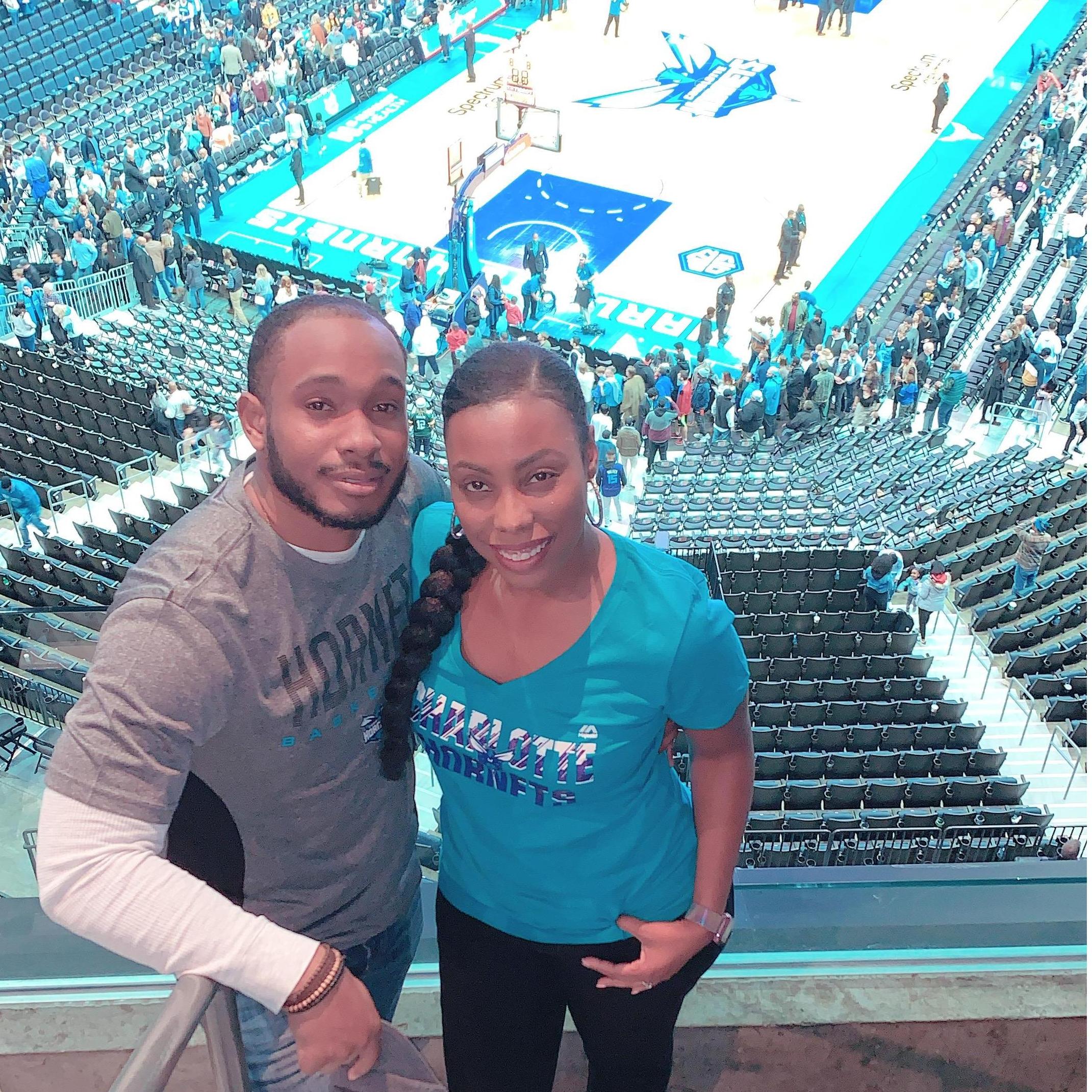 Fun times at a Charlotte Hornets game