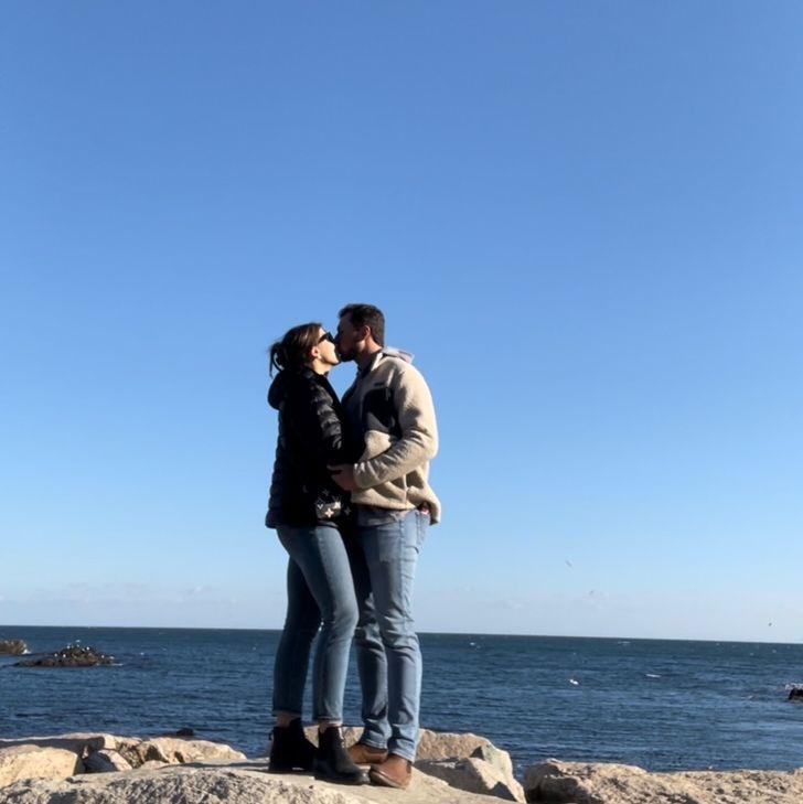 Our first trip to Newport together. This was taken on the Cliff Walk.