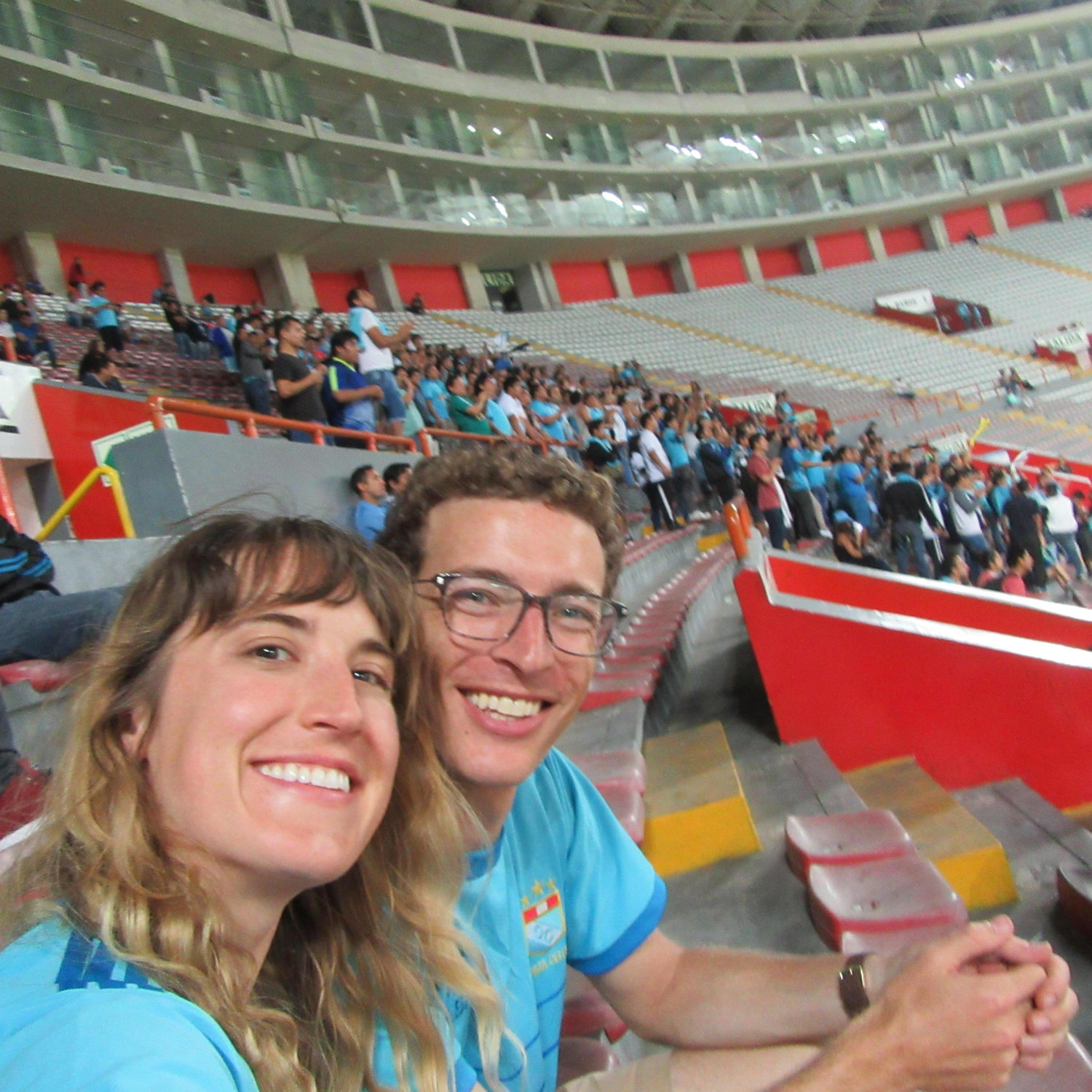 Catching a match in Lima.