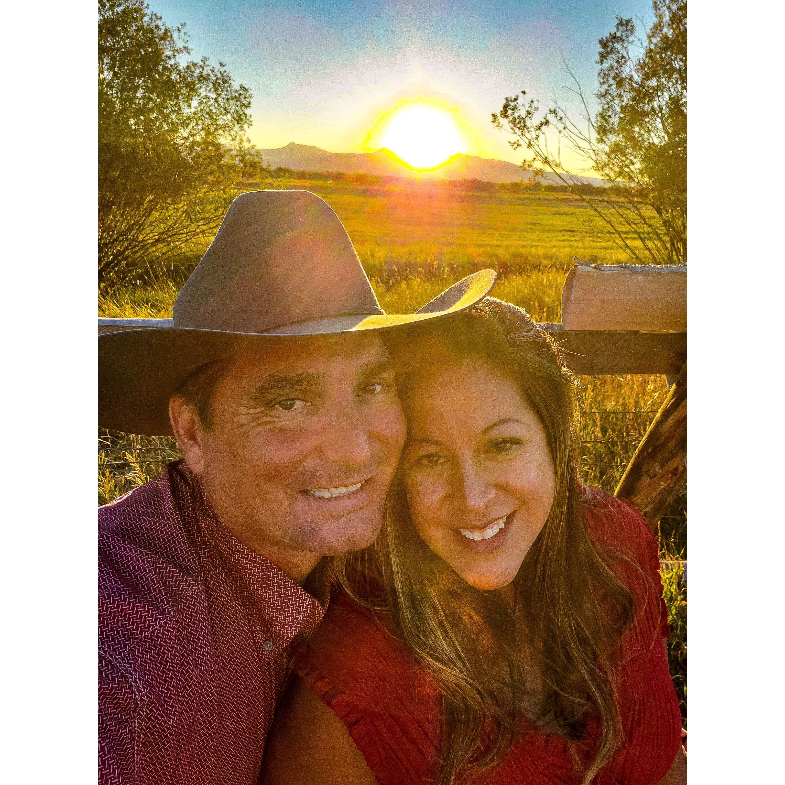 At Laramie and RIchard's wedding in Montana