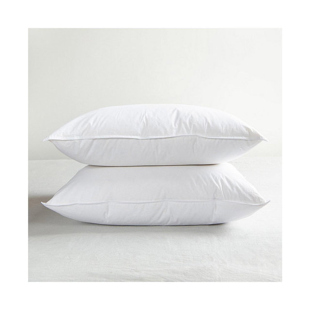 2 Pack Soft White Duck Feather & Down Bed Pillow - Standard